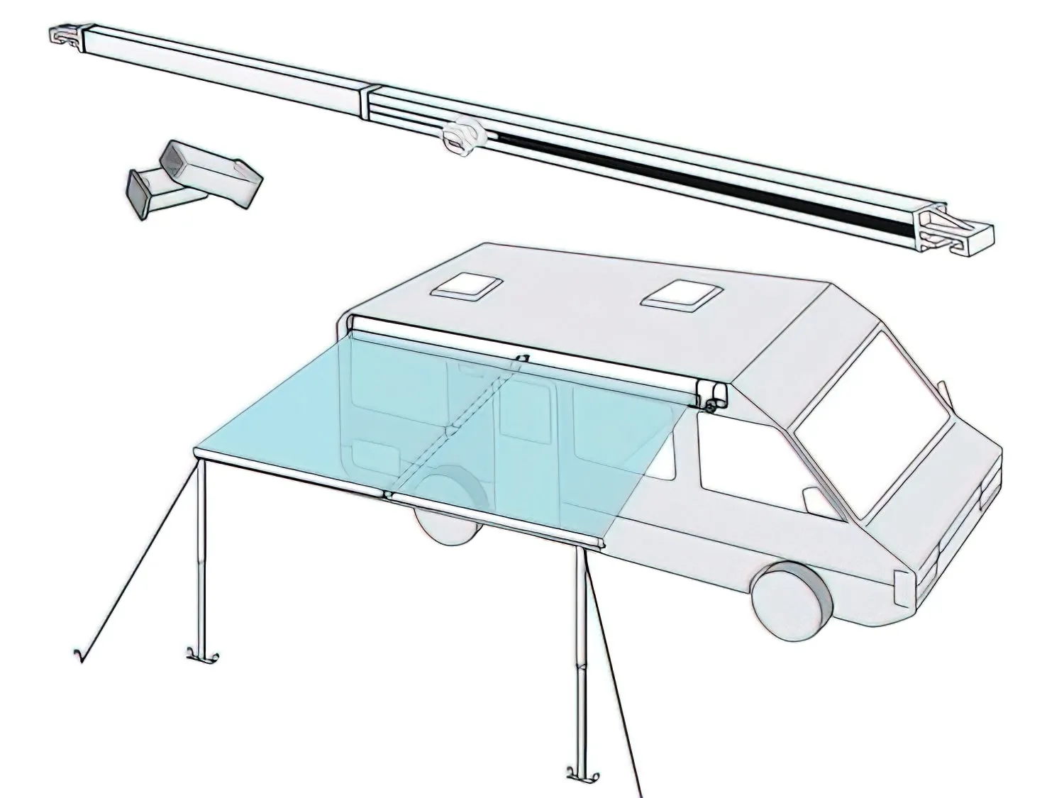 Fiamma F45 Awning Tension Rafter