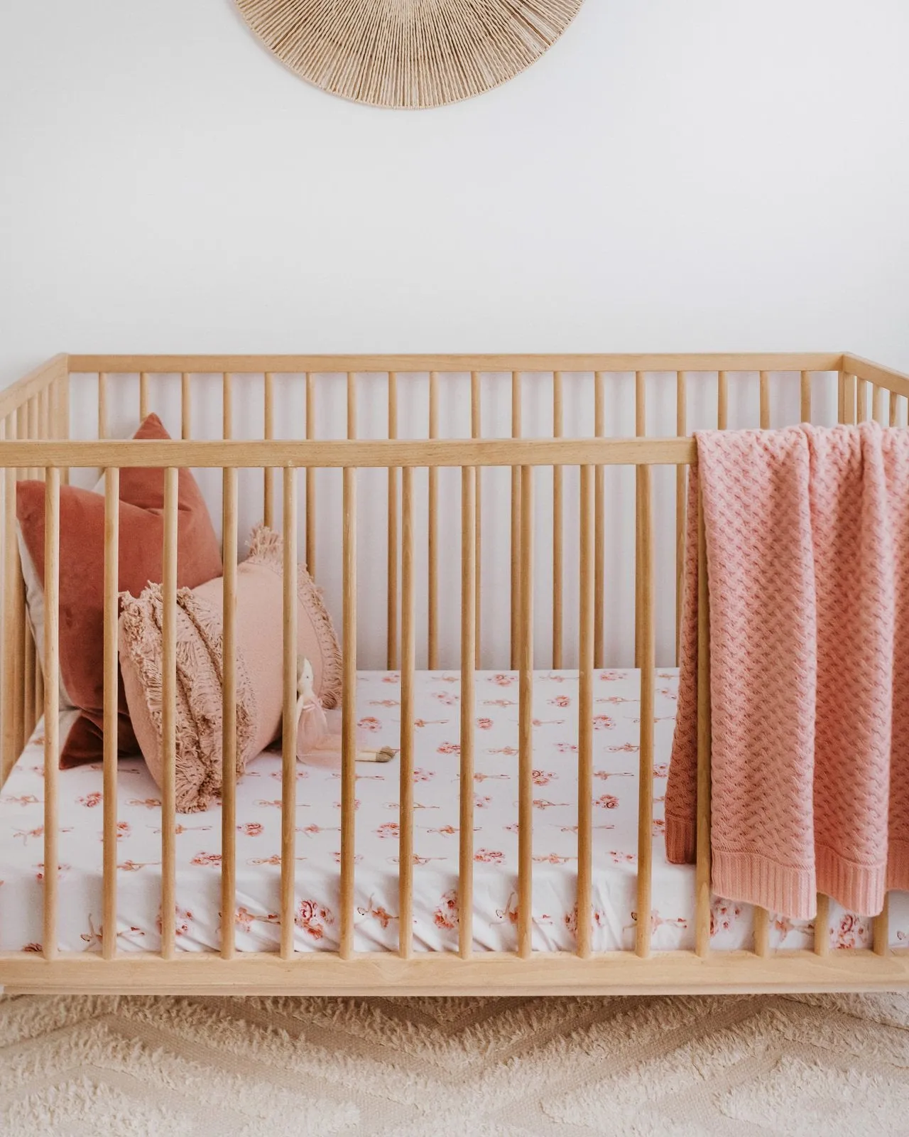 Fitted Jersey Cot Sheet | Ballerina