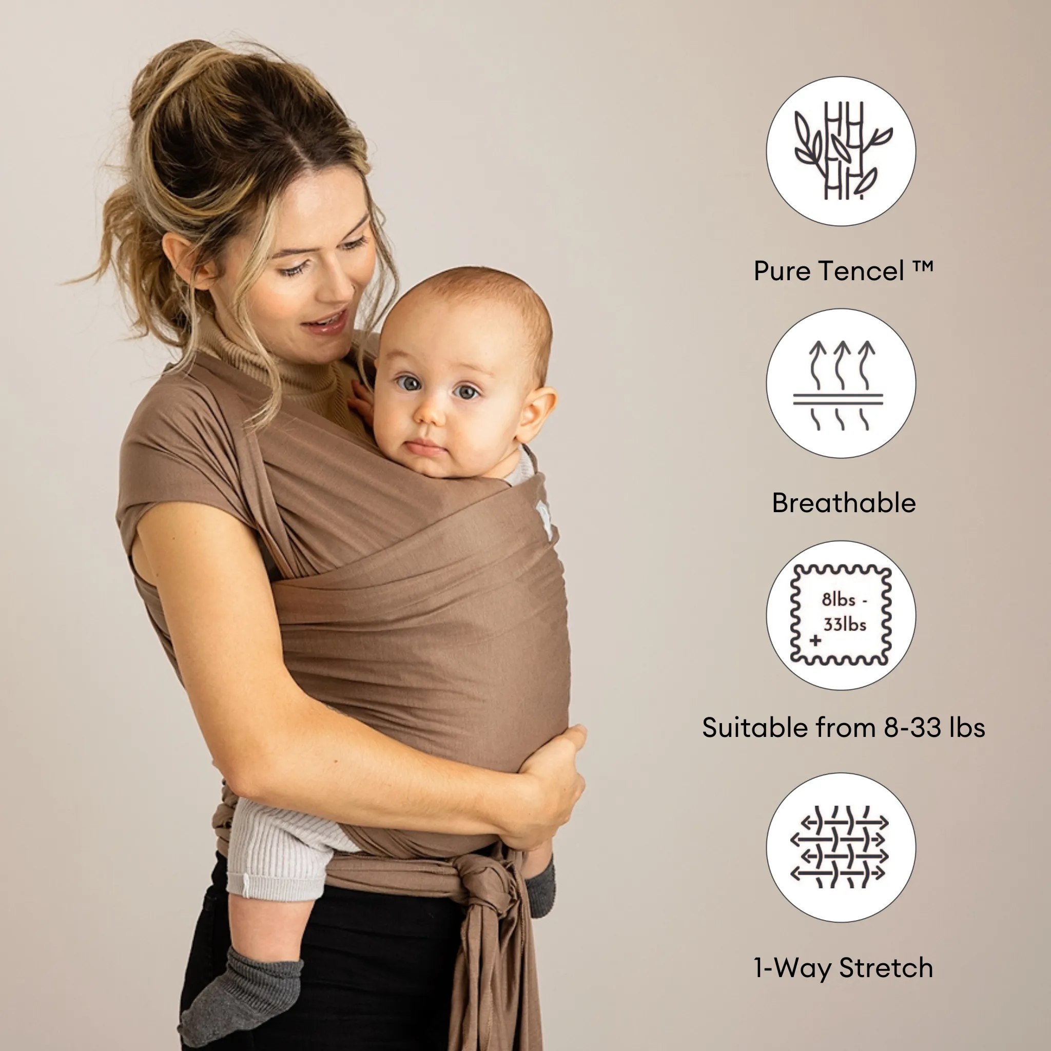 Gaia Baby | Stretchy Baby Wrap Pure Tencel