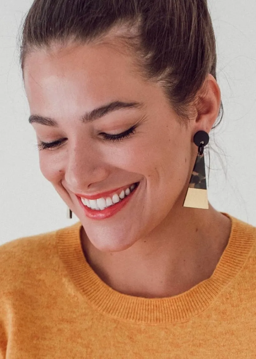 Gold Dipped Tortoise Earring