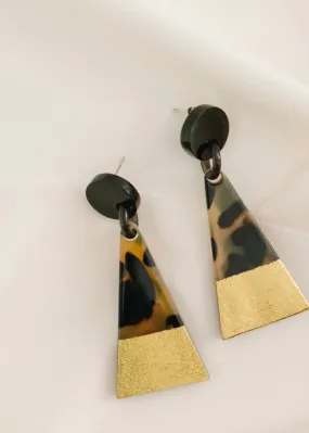 Gold Dipped Tortoise Earring