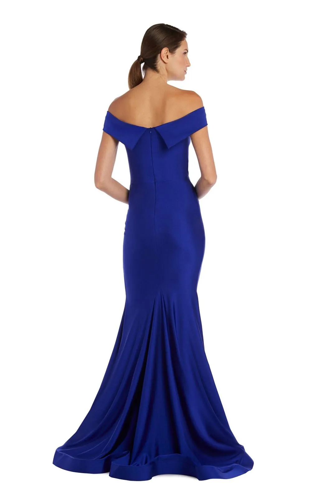 Gown with Off-The-Shoulder Neckline