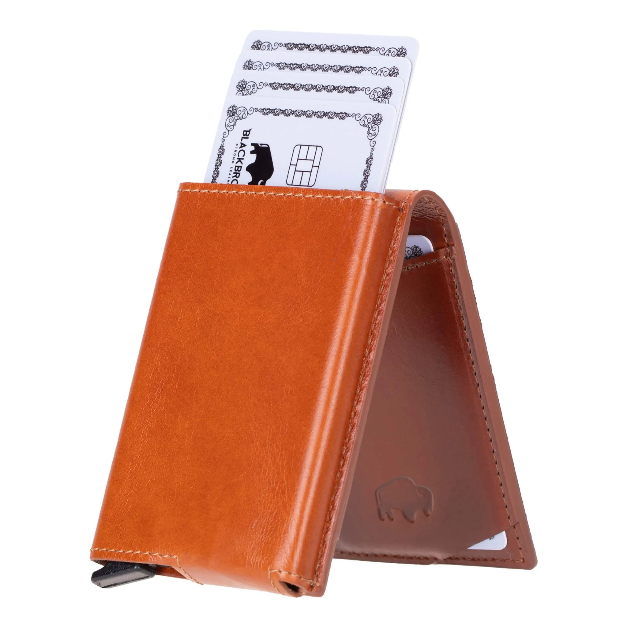 Grant Card Holder Wallet, Burnished Tan