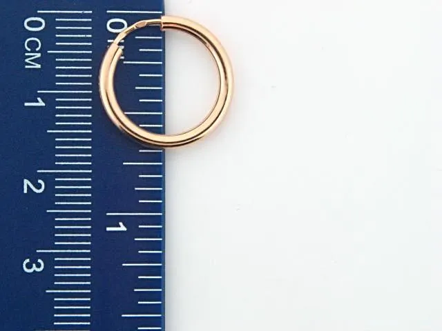 HOOPS20P - 19.2k Gold Kids Plain Hoops Earrings (2mm thickness)