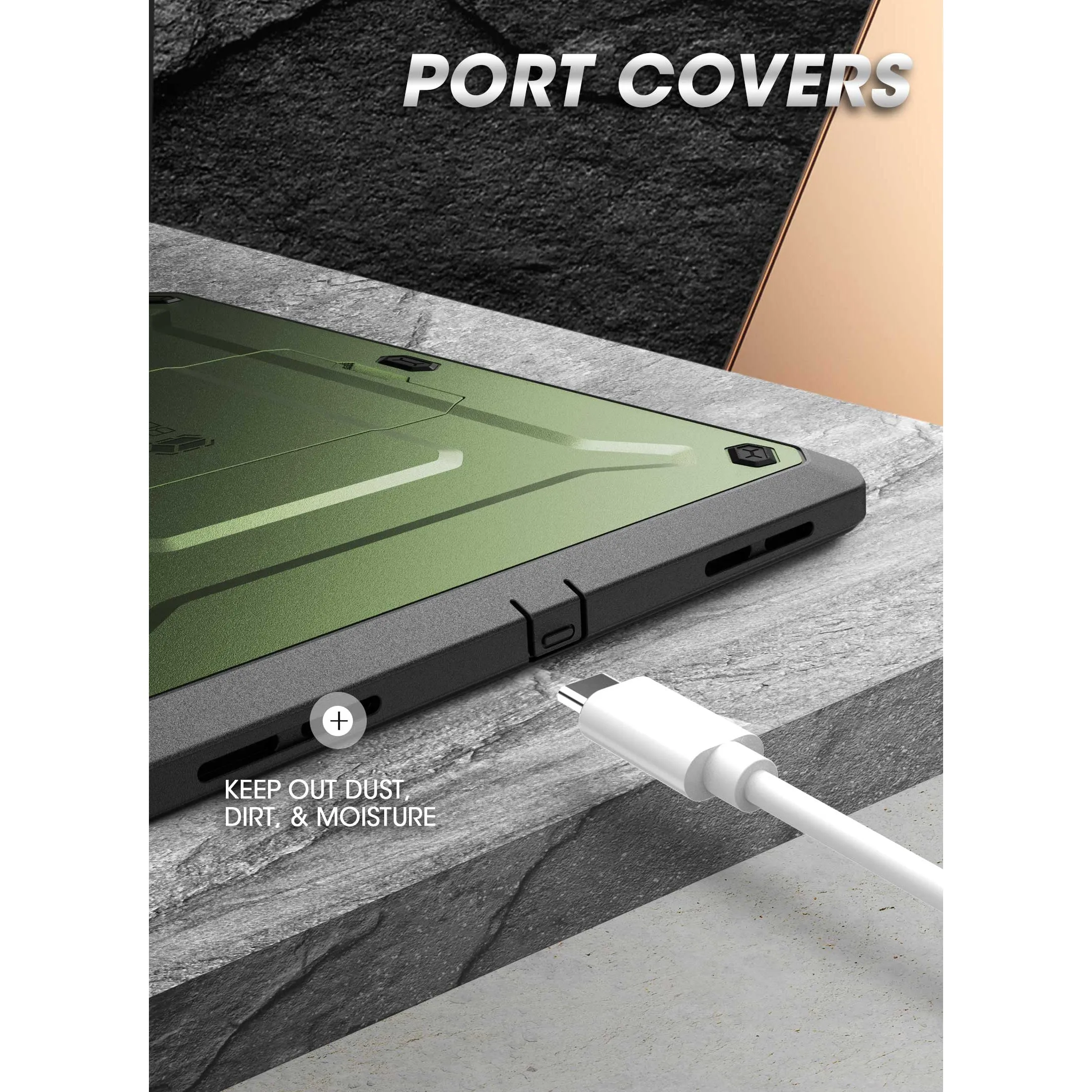 iPad 10.9" 2022 Unicorn Beetle PRO Rugged Kickstand Case(open box)-Dark Green