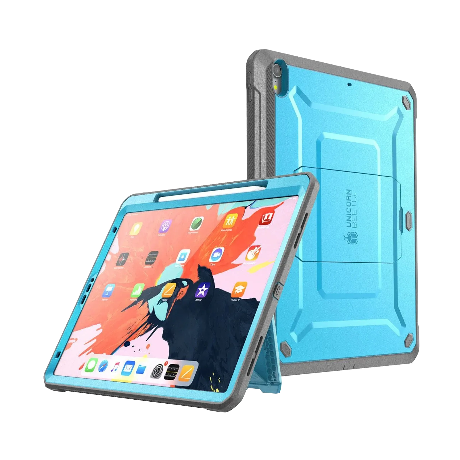 iPad Pro 11 inch (2018) Unicorn Beetle Pro Full Body Case (Apple Pencil compatible)(open box)-Blue