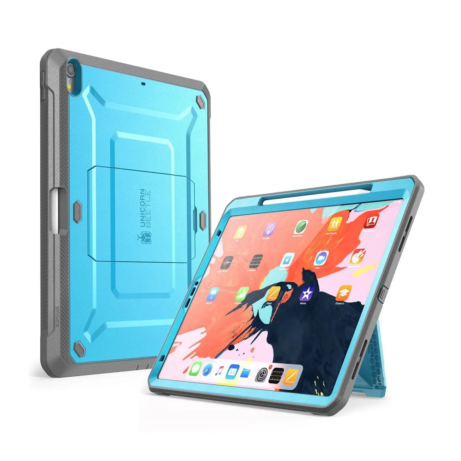 iPad Pro 11 inch (2018) Unicorn Beetle Pro Full Body Case (Apple Pencil compatible)(open box)-Blue