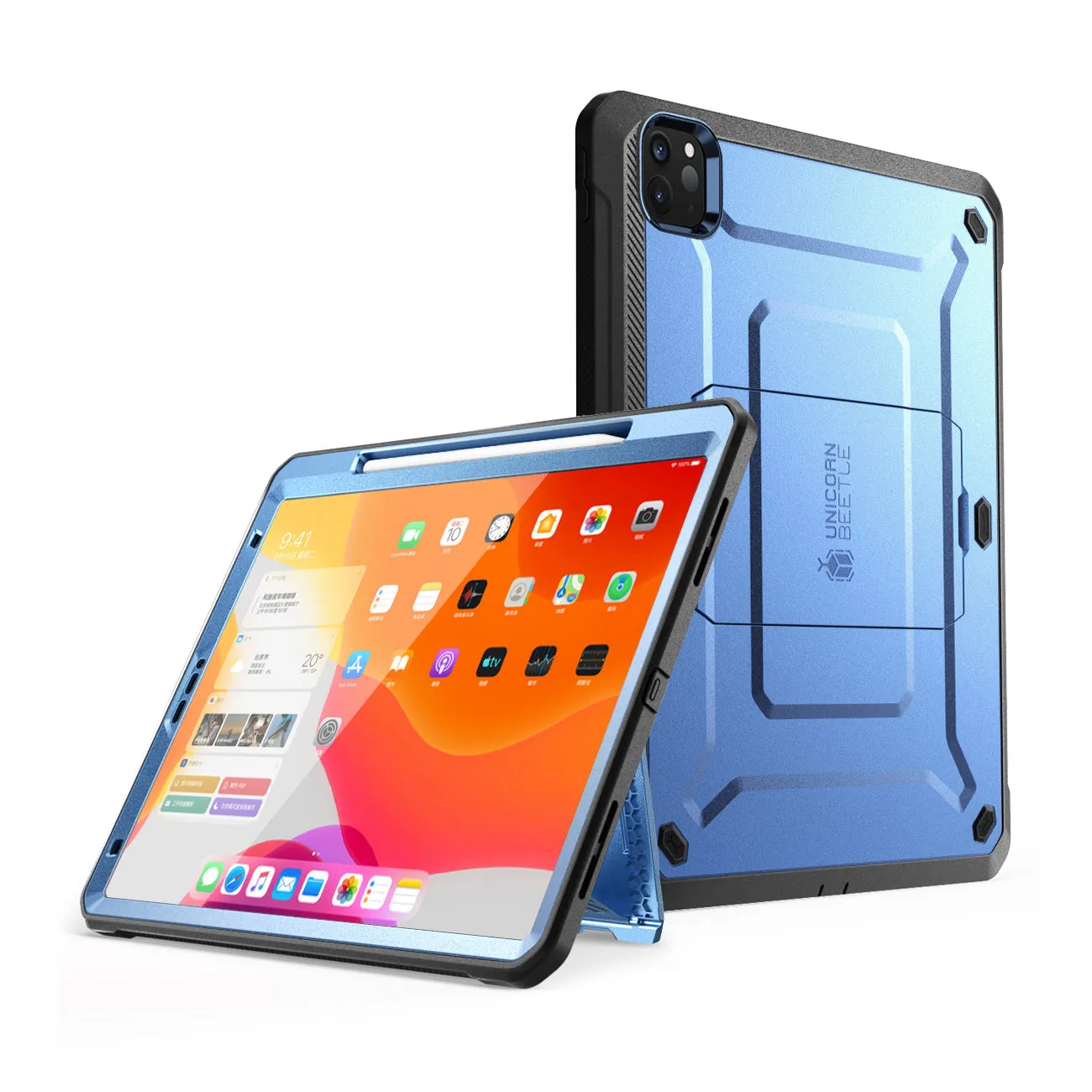 iPad Pro 12.9 Inch (2020) Unicorn Beetle Pro Rugged Case-Metallic Blue