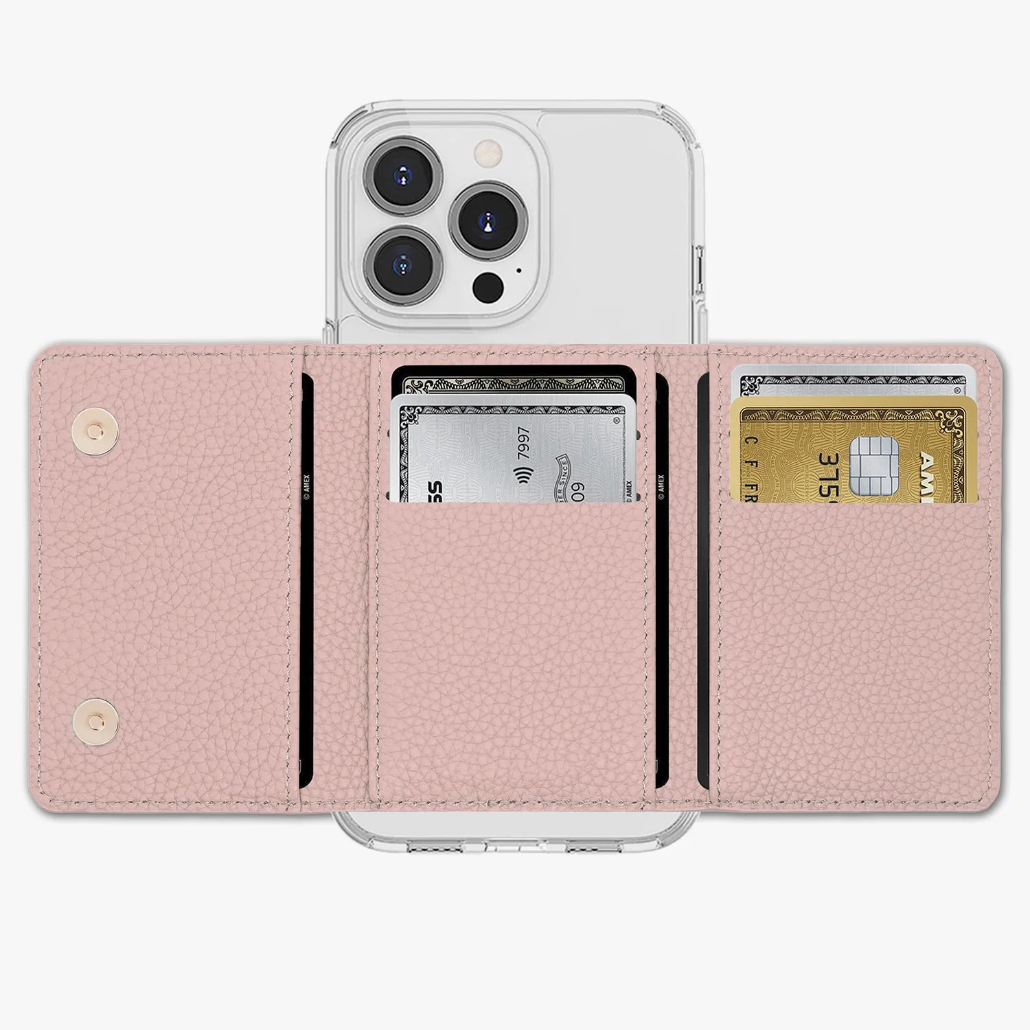 iPhone 12/12 Pro HD Clear Case with MagSafe Trifold Wallet Set