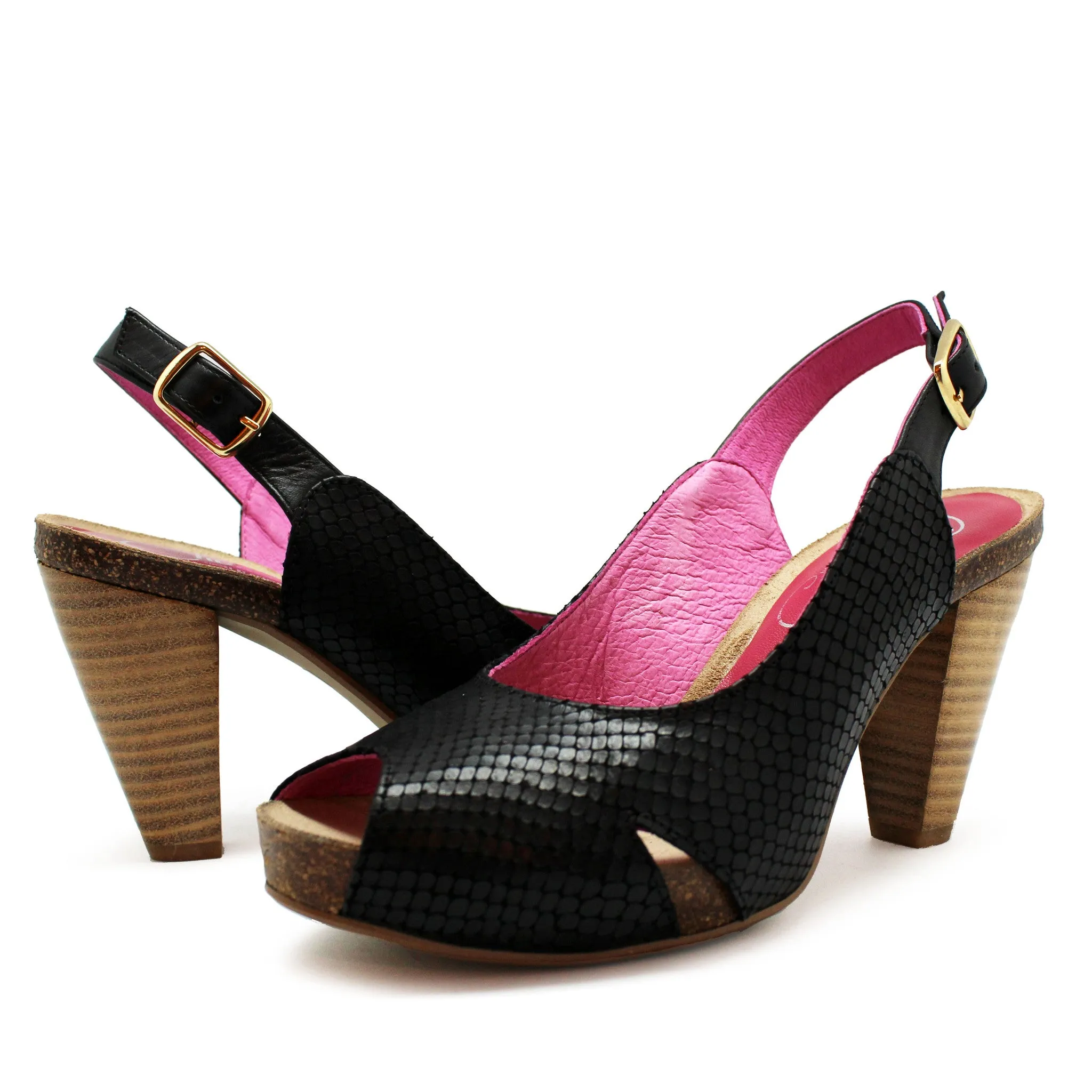 Ju Jube - Black snake print- last pairs 40 & 41