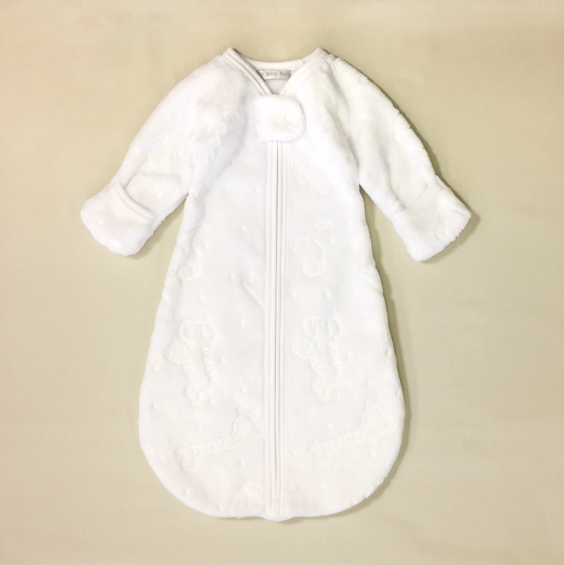 Jungle Plush SleepSack - White