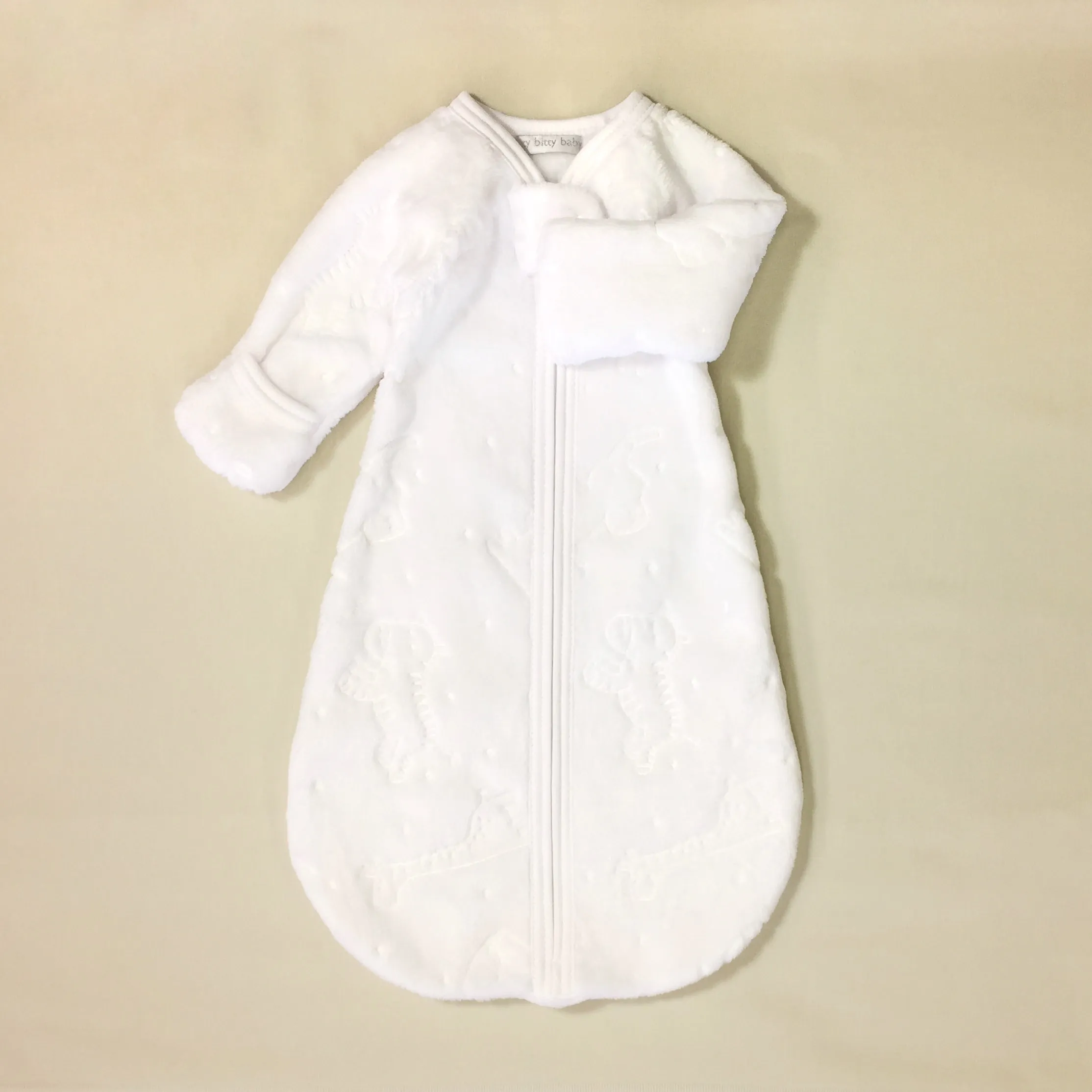 Jungle Plush SleepSack - White