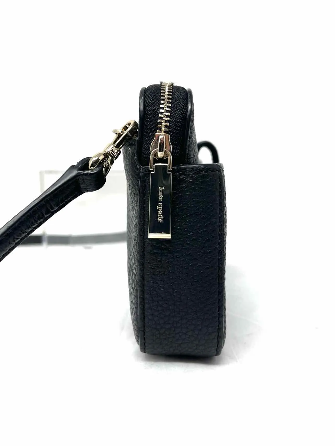 Kate Spade Black Pebbled Leather Designer Crossbody Purse