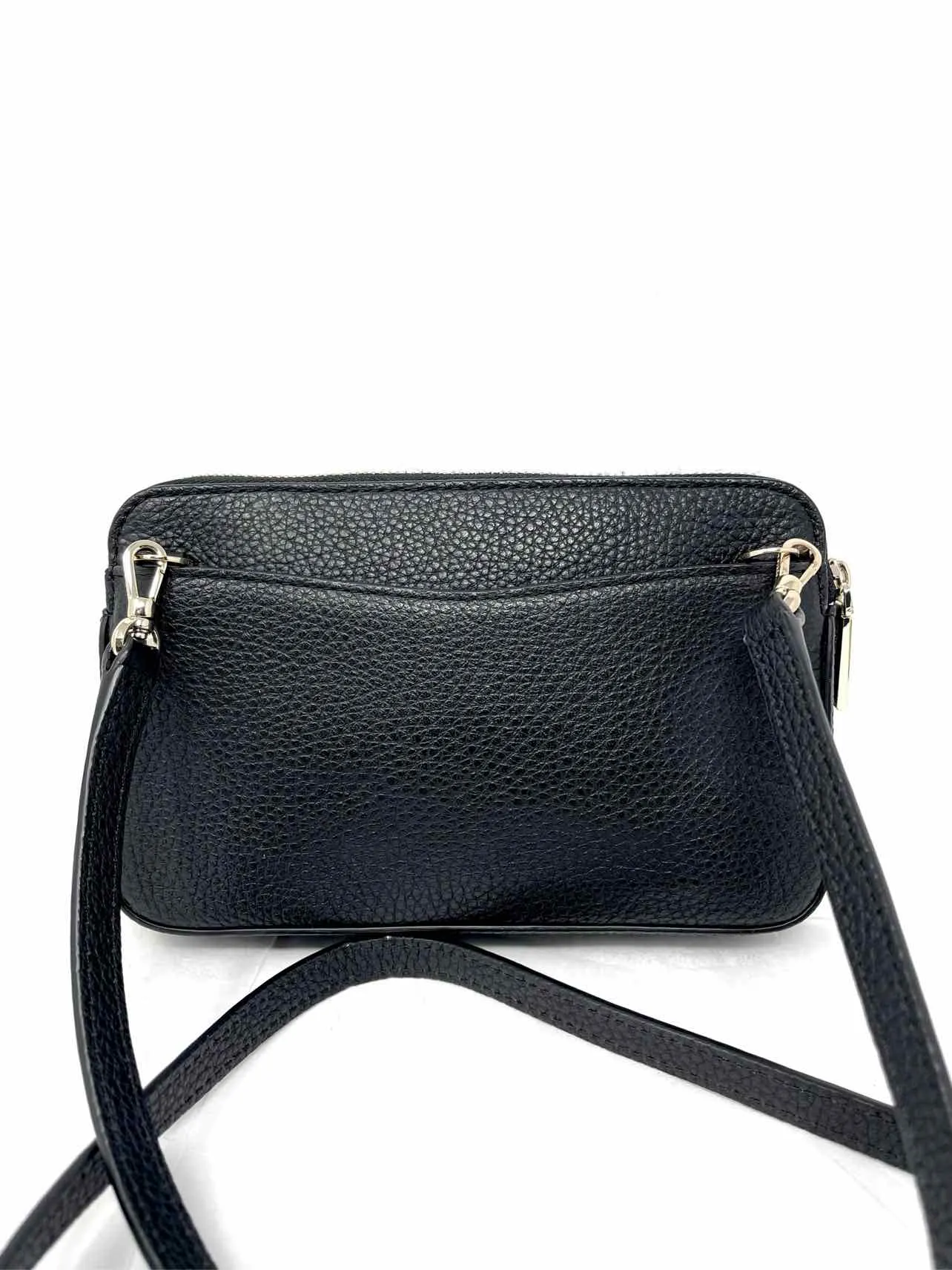 Kate Spade Black Pebbled Leather Designer Crossbody Purse