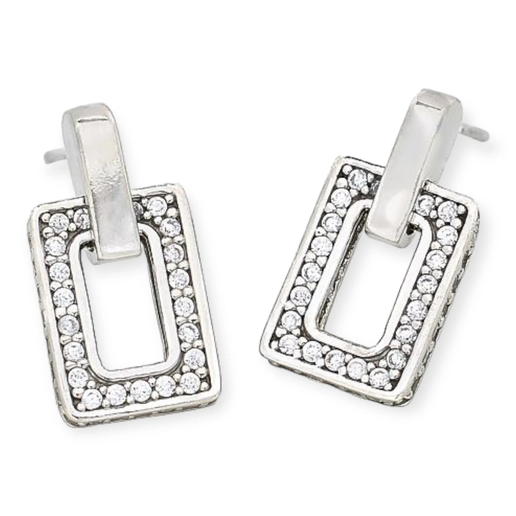 Katharine McPhee  2.17ctw Rectangle Earrings - Sterling Silver