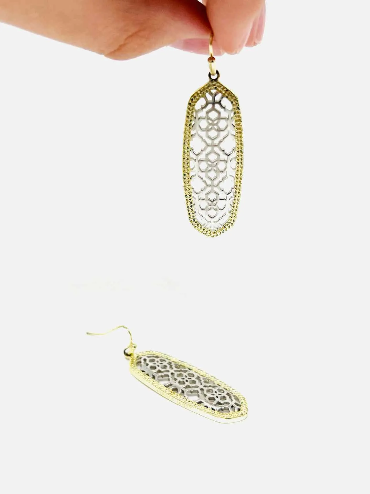 Kendra Scott Silver/Gold Drop W/ BAG! Jewelry Earrings