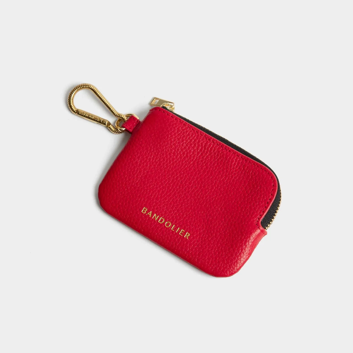 Key Zip Pouch - Red/Gold