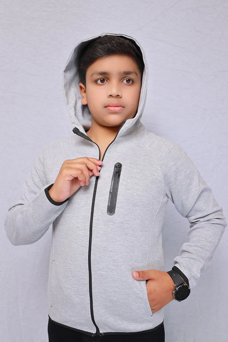 Kid Zipper Hoodie with Adjustable Hood