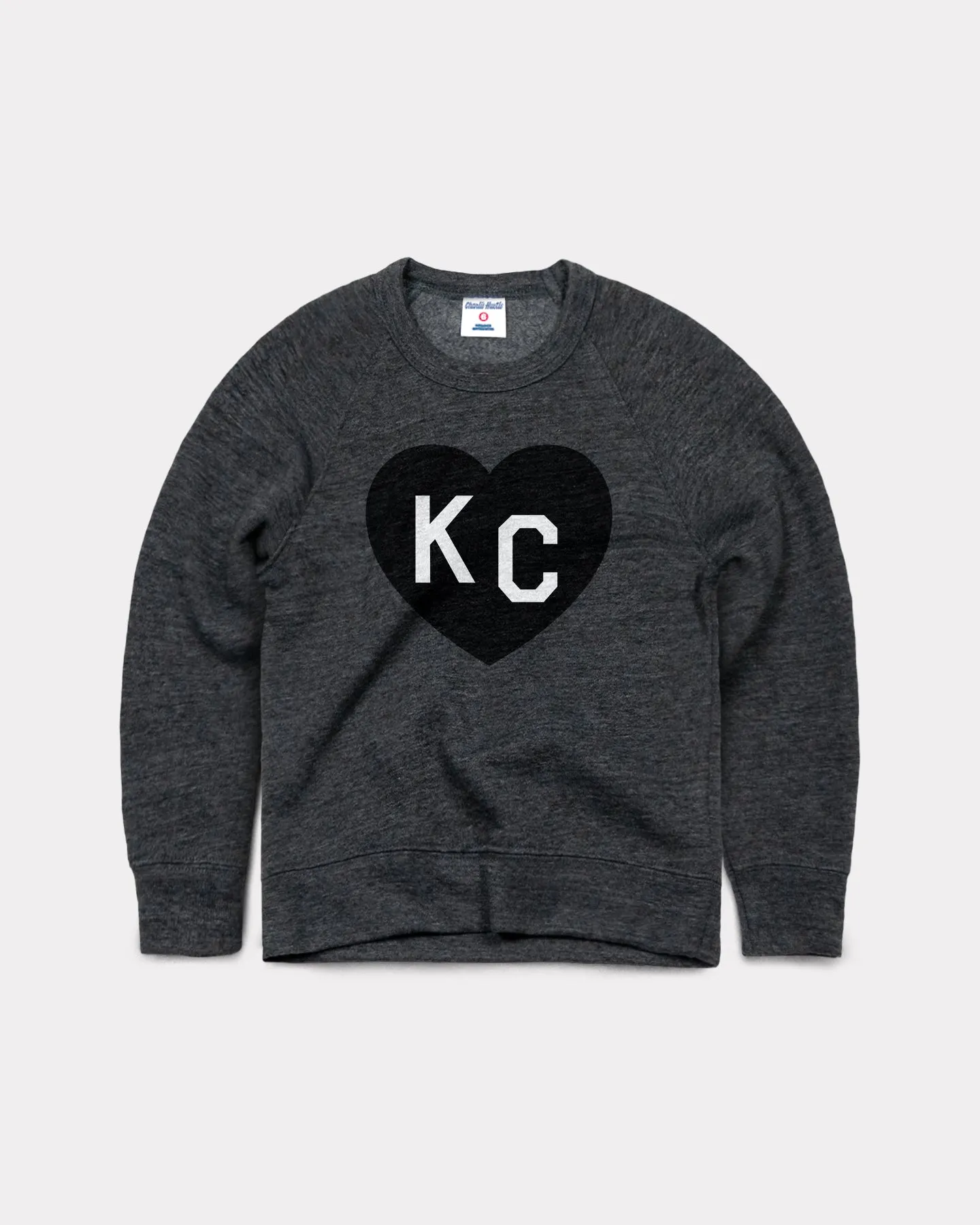 Kids Black KC Heart Crewneck