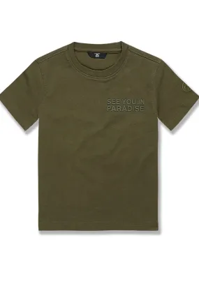 Kids Paradise Tonal T-Shirt (Olive)