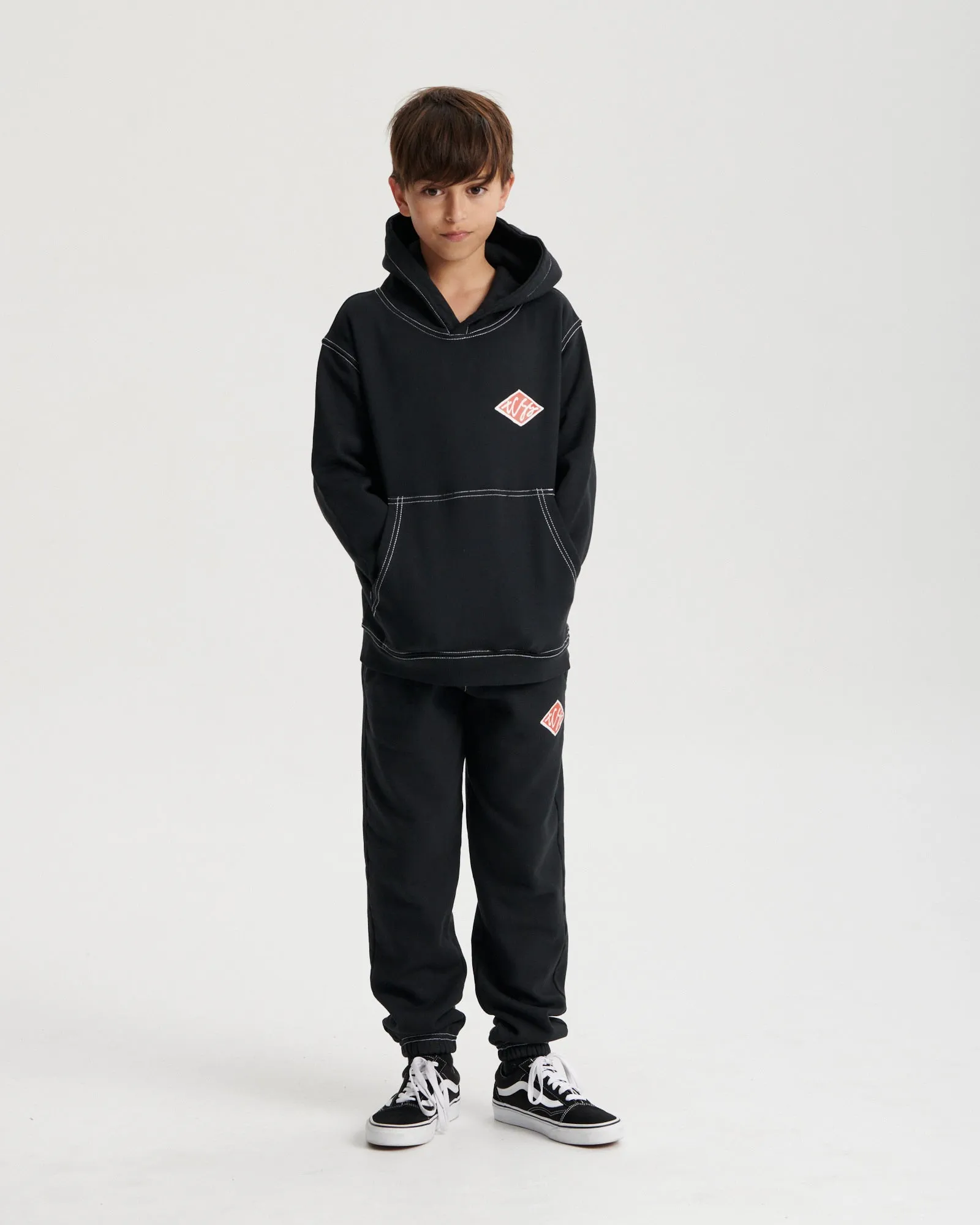 Kids - Scribble Hoodie - Vintage Black