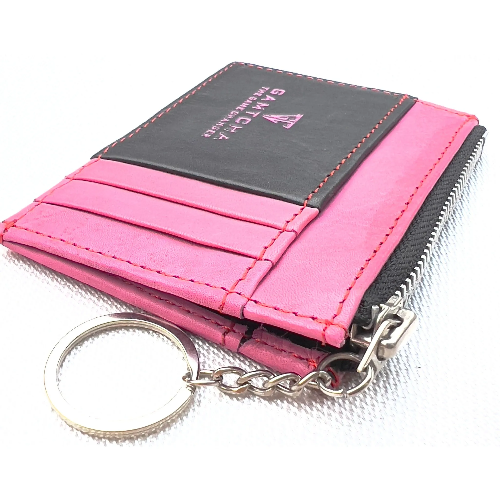 Leather Card Holder with Key Ring