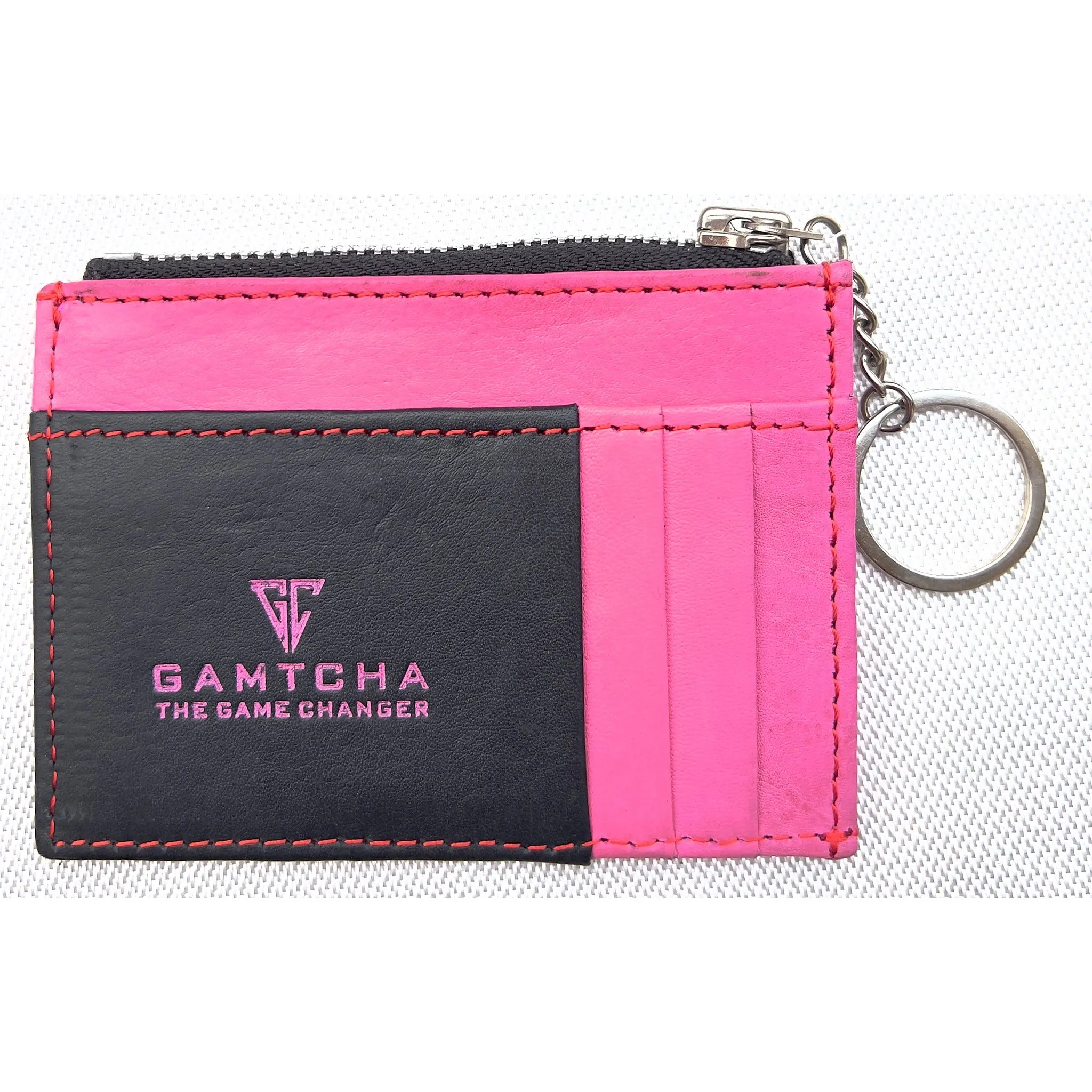 Leather Card Holder with Key Ring