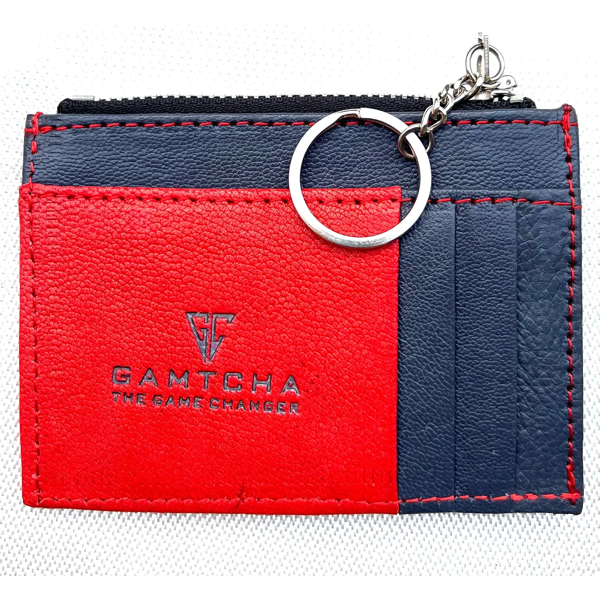 Leather Card Holder with Key Ring