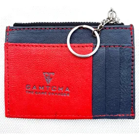 Leather Card Holder with Key Ring