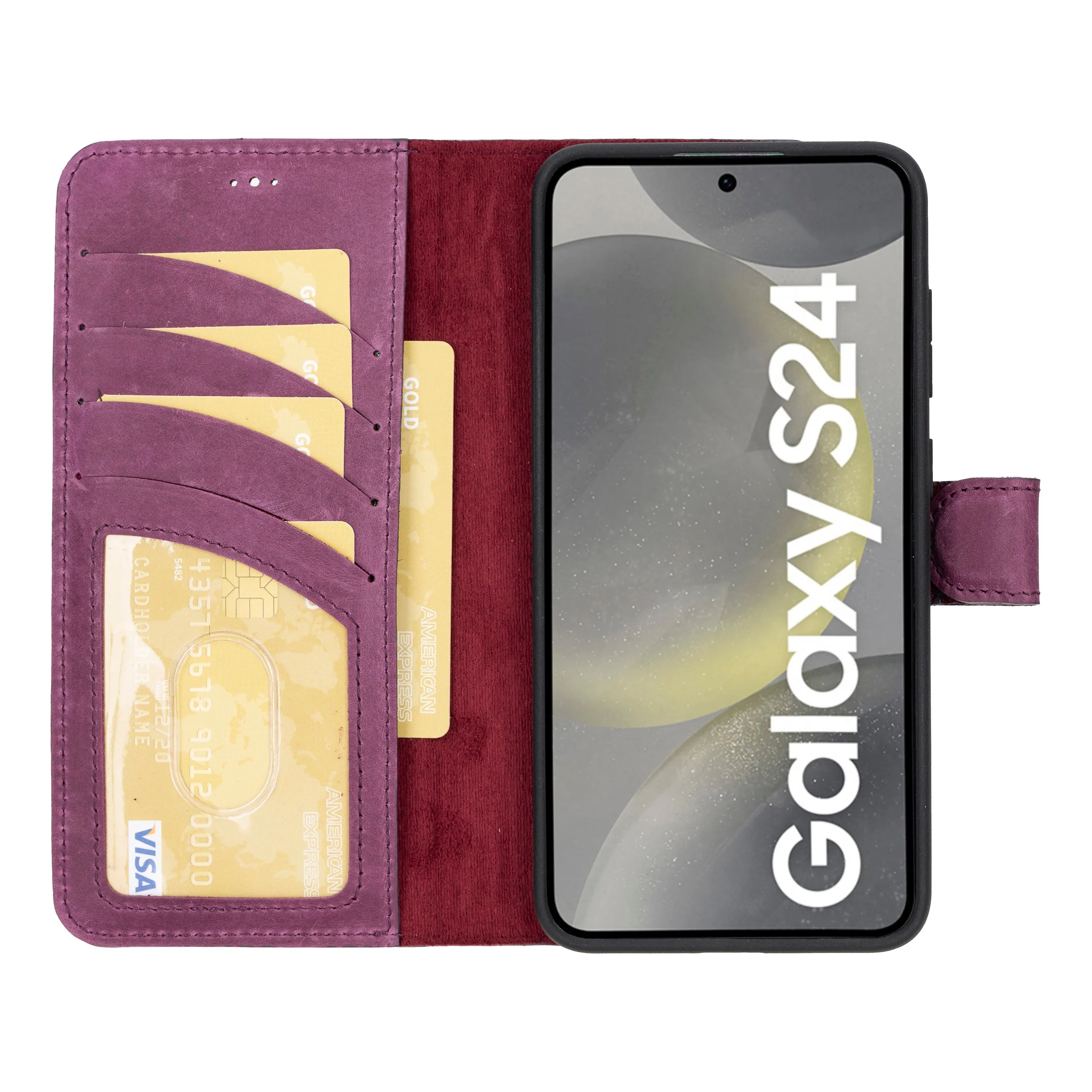 Leather Samsung Galaxy S24 Series Wallet Cases