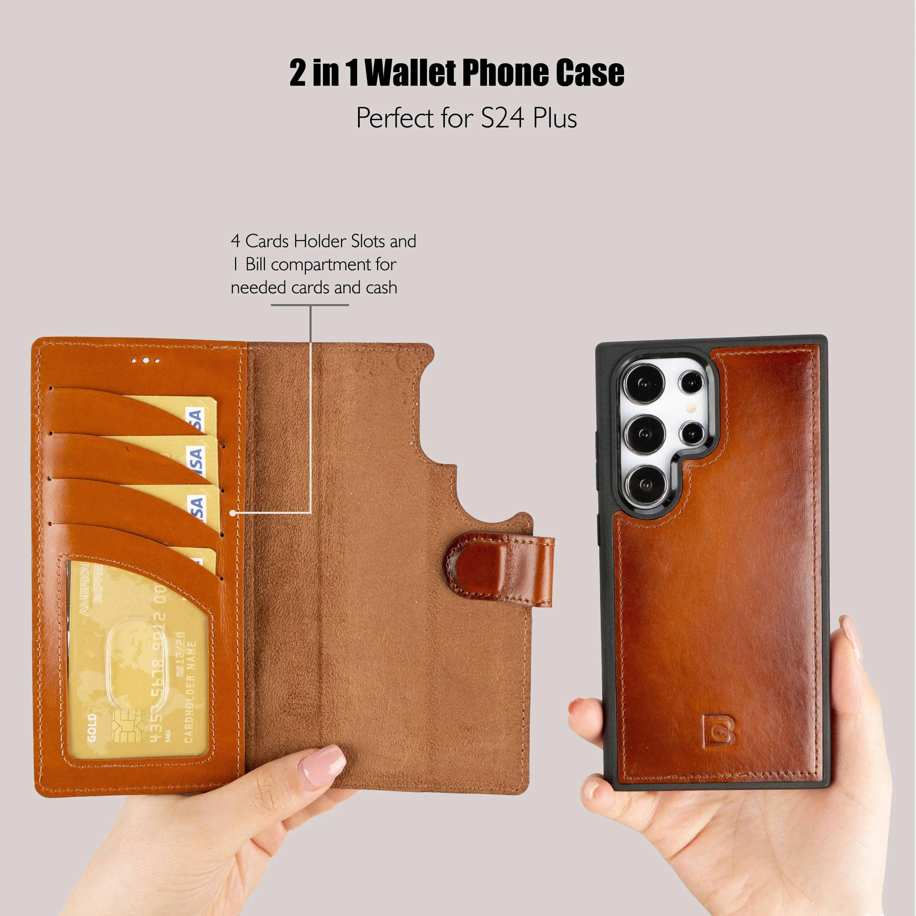 Leather Samsung Galaxy S24 Series Wallet Cases