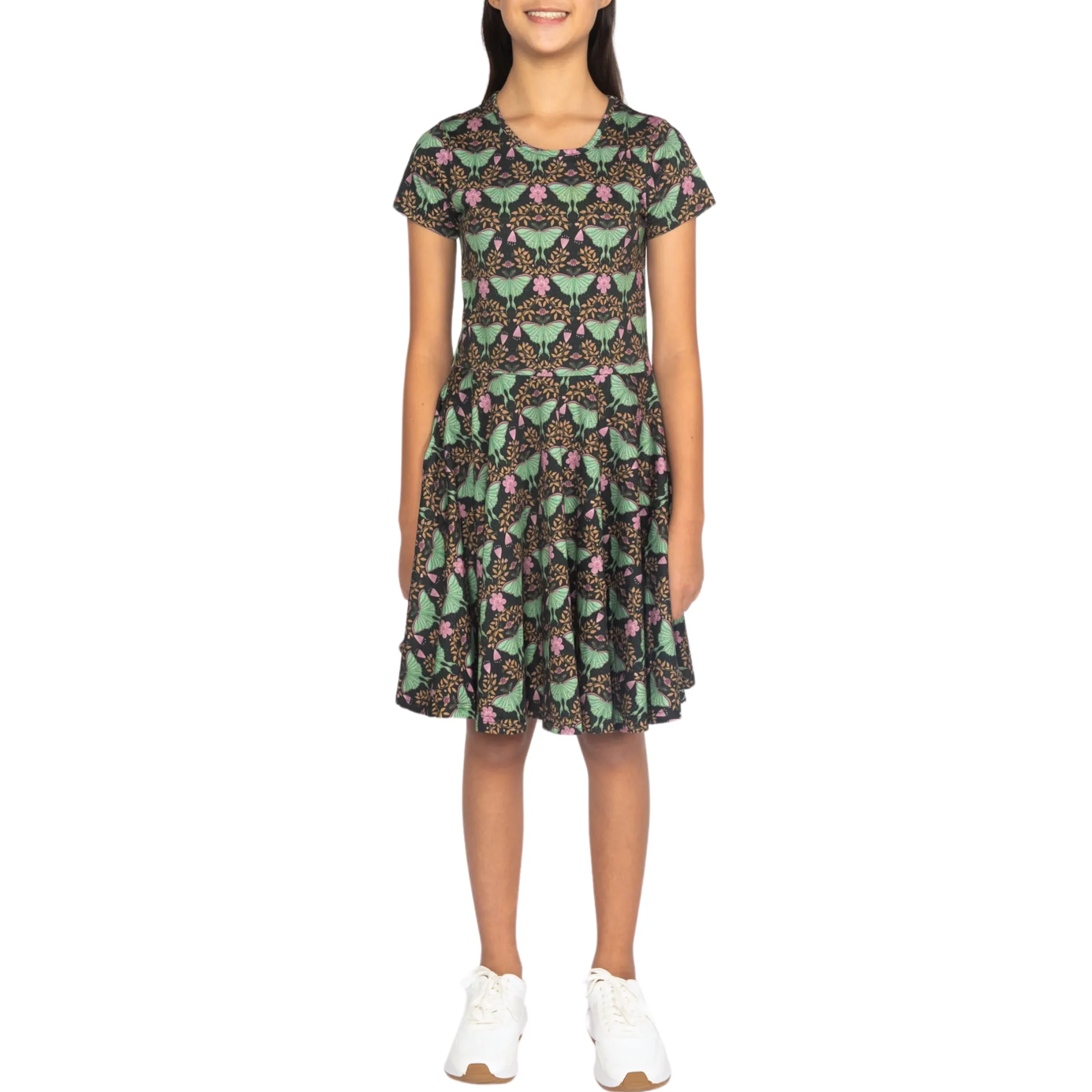 Luna Moth Kids Twirl Dress