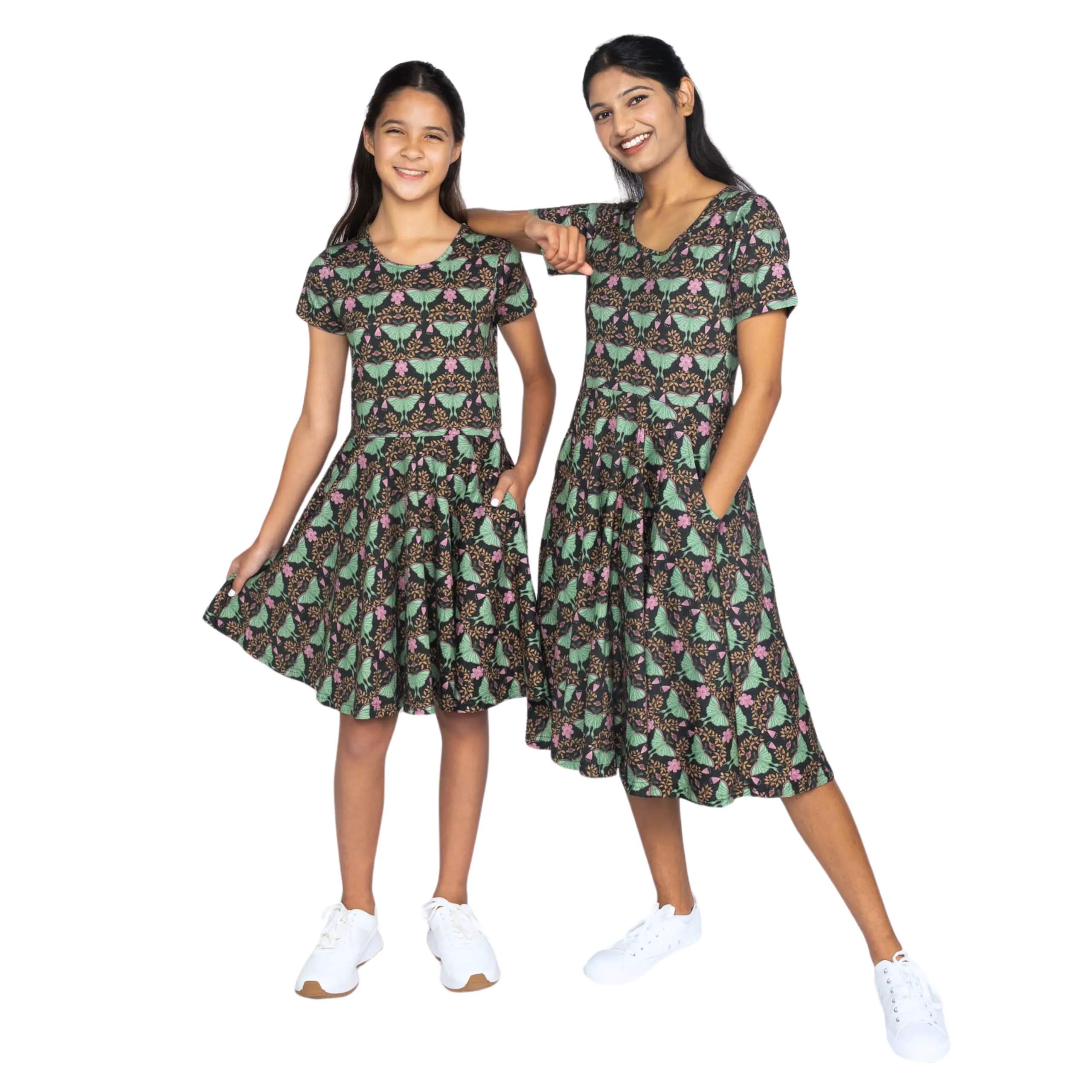 Luna Moth Kids Twirl Dress