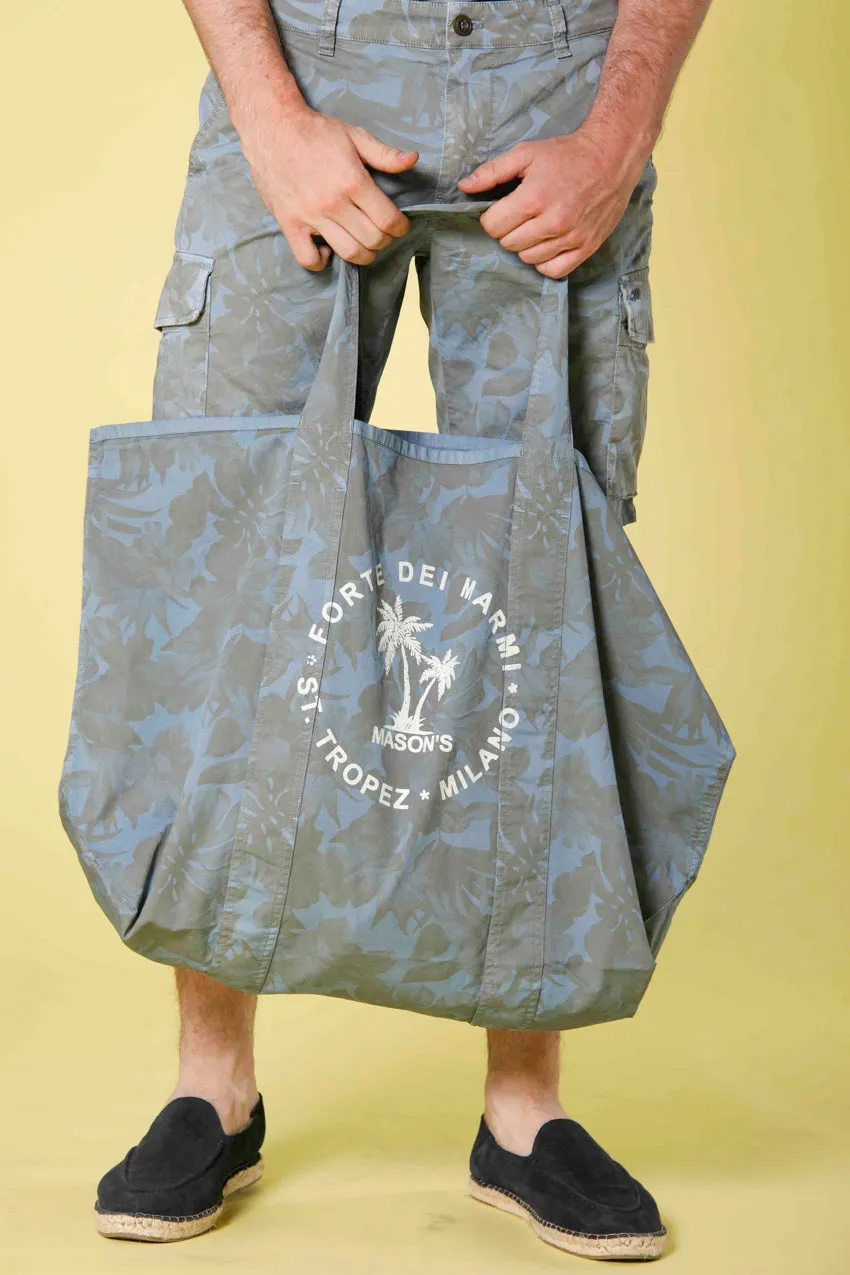 Mason’s bag borsa unisex in cotone con stampa Hawaii ①