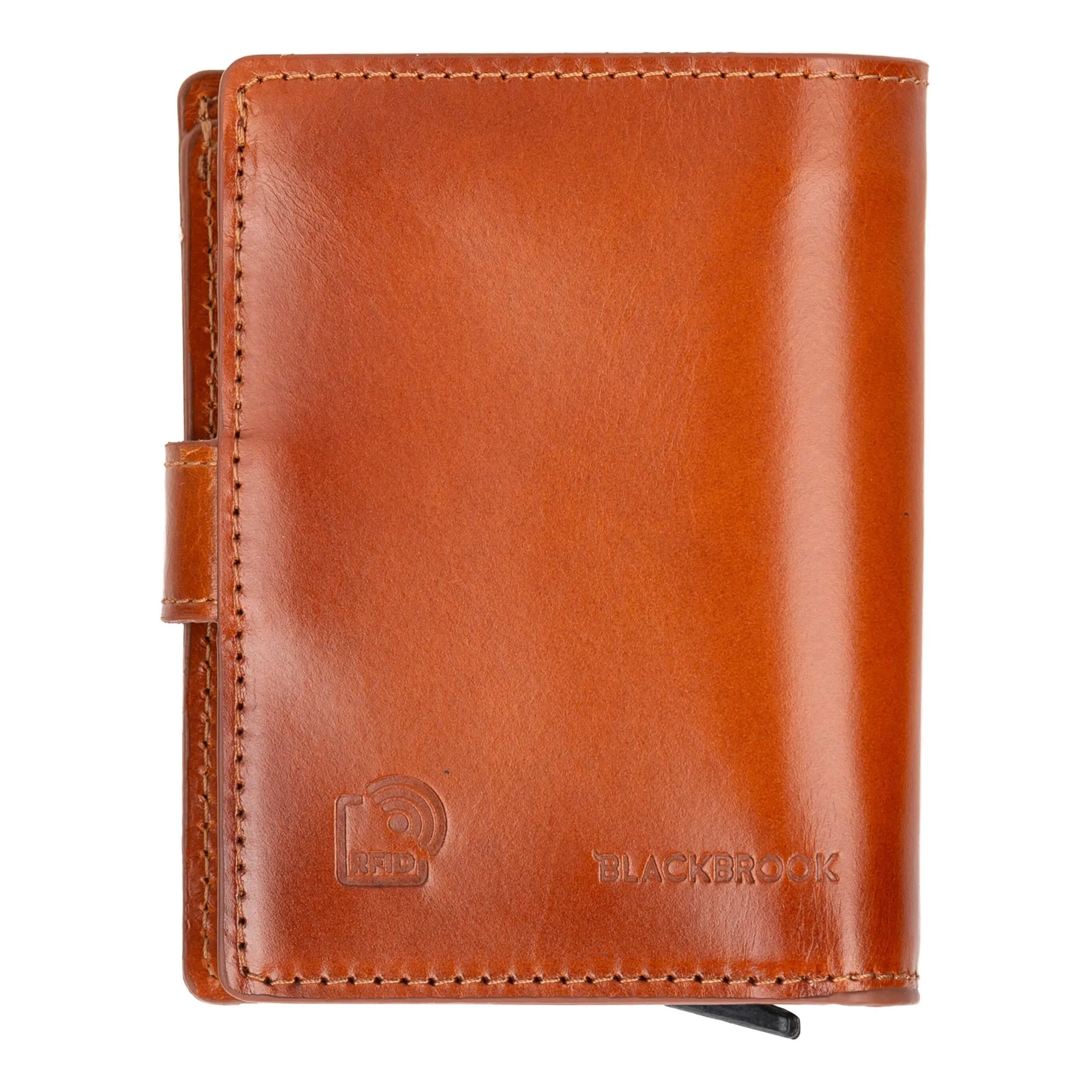 Max Slide Secure: RFID-Protected Wallet with Slide-Out Card, Cash Pocket & ID Slot, Burnished Tan