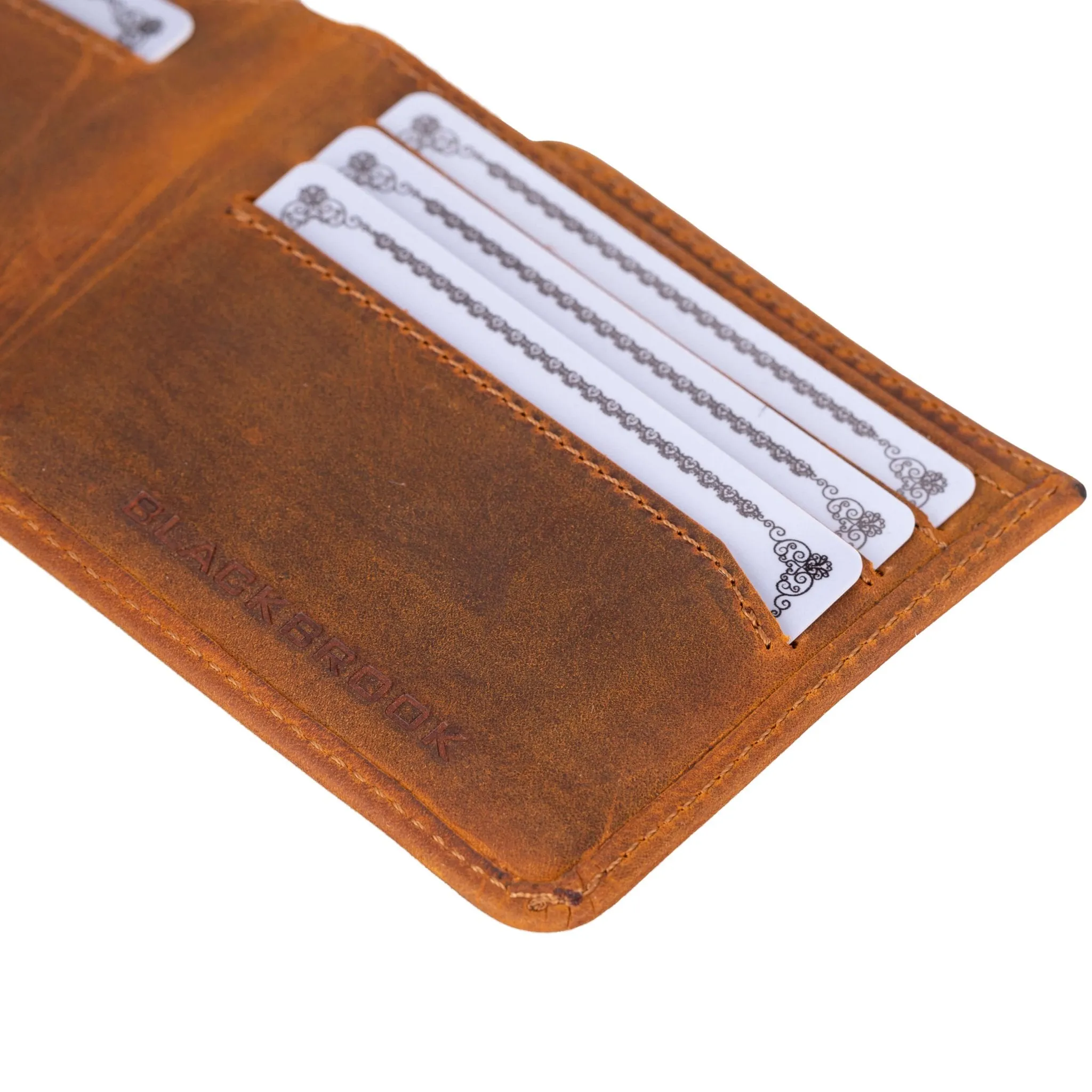 Merlin Bi-Fold Wallet, Golden Brown