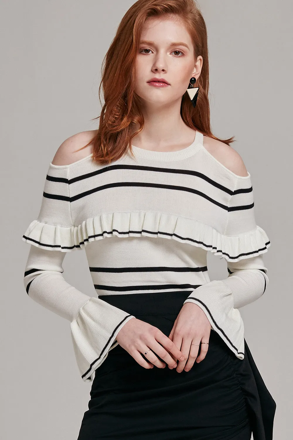 Mia Cold Shoulder Knit Top