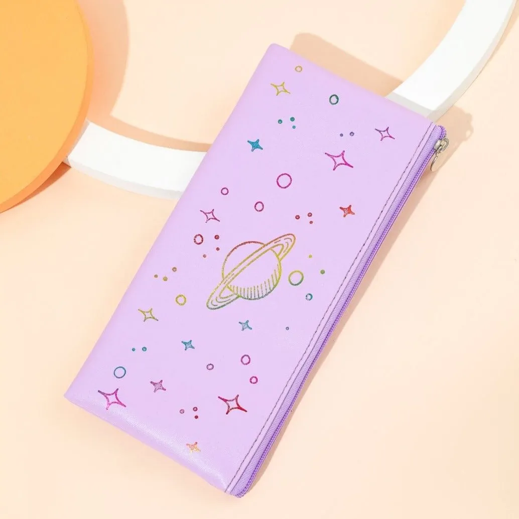 MINISO Illusion Collection PU Pencil Case 20*9cm (Purple)