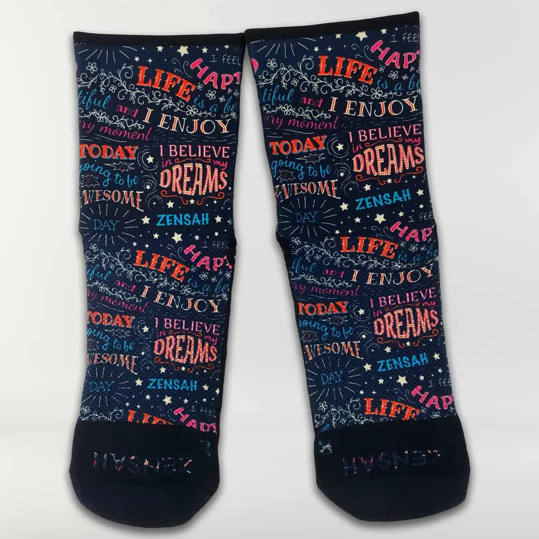 Motivational Quotes Socks (Mini-Crew)