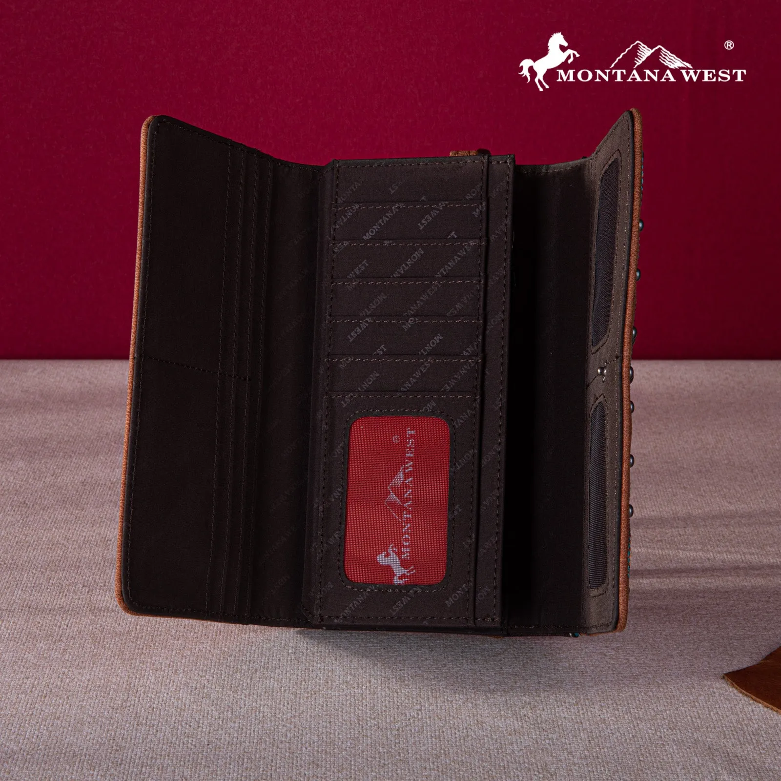 MW1253-W002 Montana West Embroidered Collection Wallet