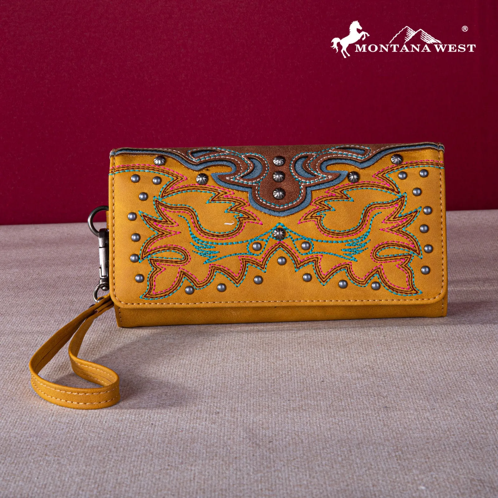 MW1253-W002 Montana West Embroidered Collection Wallet