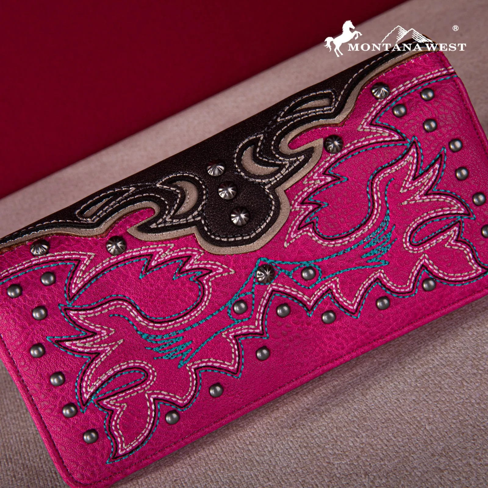 MW1253-W002 Montana West Embroidered Collection Wallet