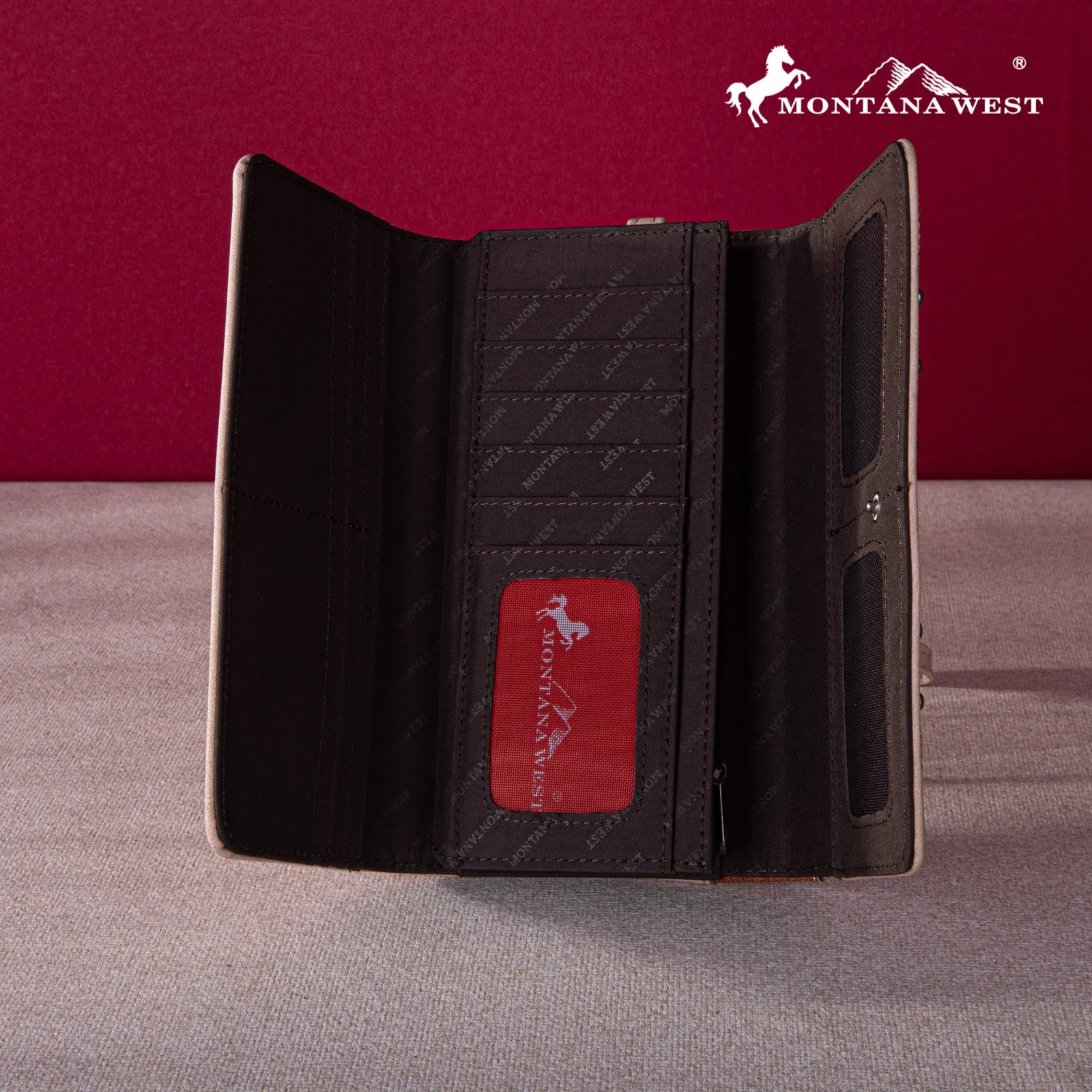 MW1253-W002 Montana West Embroidered Collection Wallet