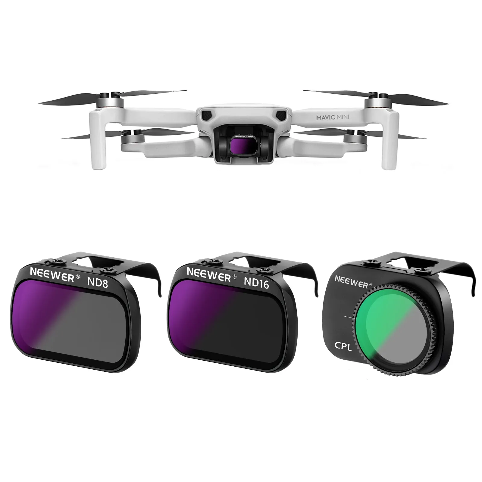 NEEWER 3-Pack ND Filter Set for DJI Mavic Mini/Mini 2/Mini SE/Mini 2SE