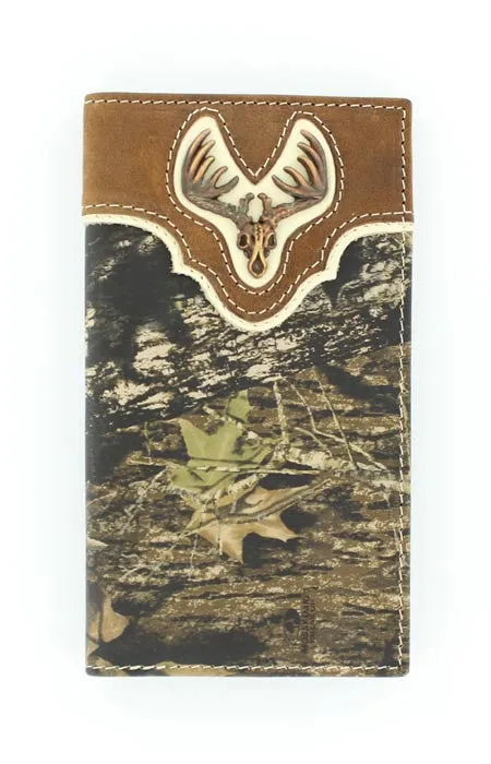 Nocona Mossy Oak with Deer Skull Rodeo Wallet