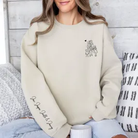 Personalized Mother's Sweatshirt (FOUR KIDS) - Adult