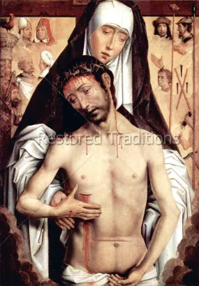 Pieta, Virgin Mary Showing the Man of Sorrows – Memling