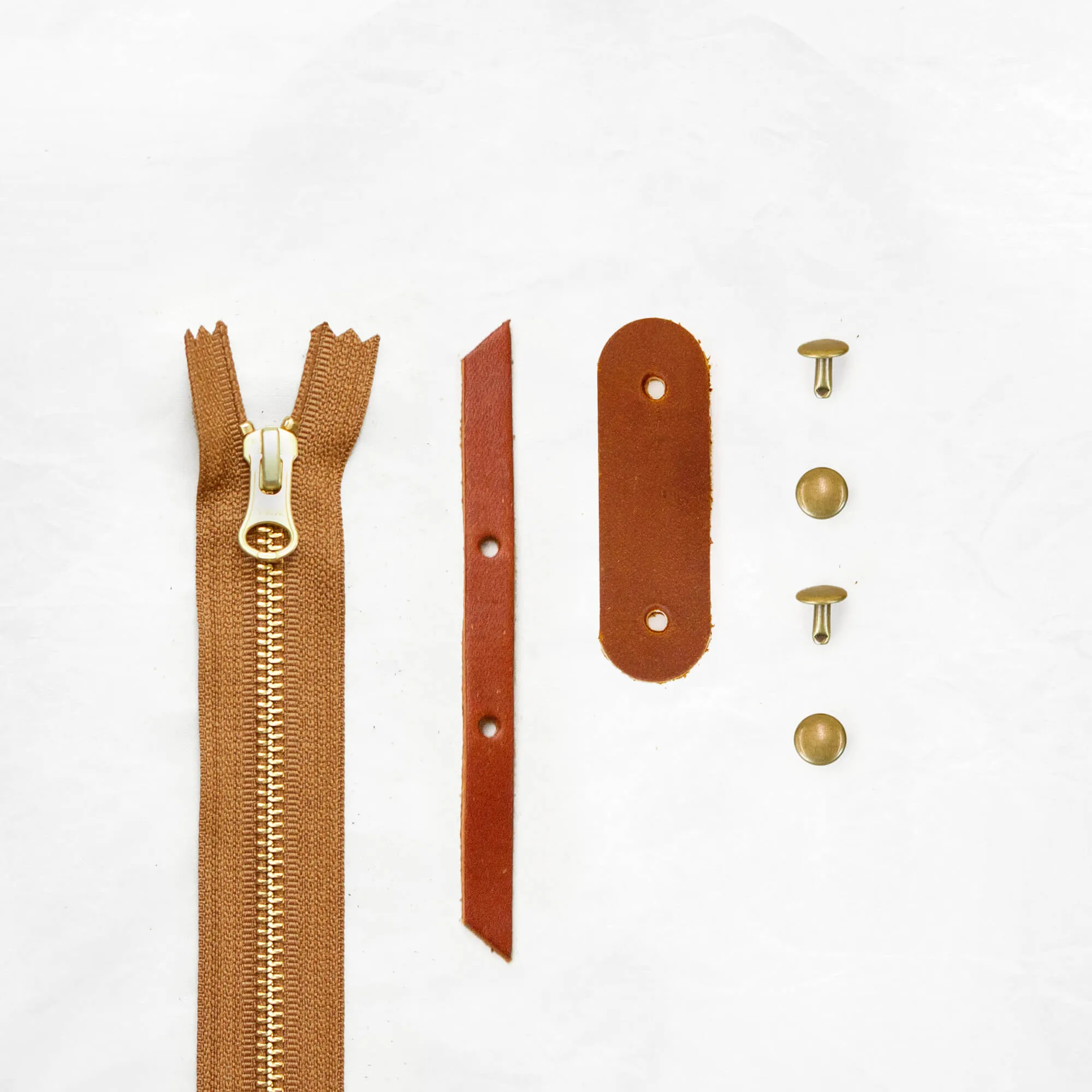 Portsmith - Chestnut Zipper Closure Kit