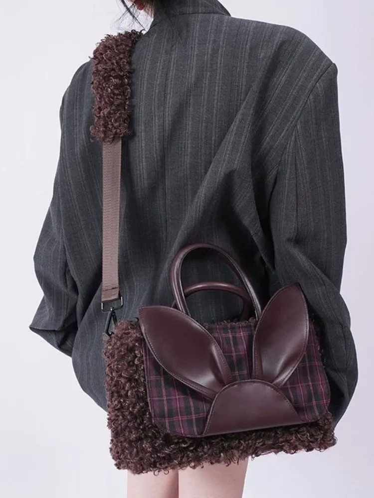 Rabbit large-capacity shoulder Messenger tote bag【s0000003302】