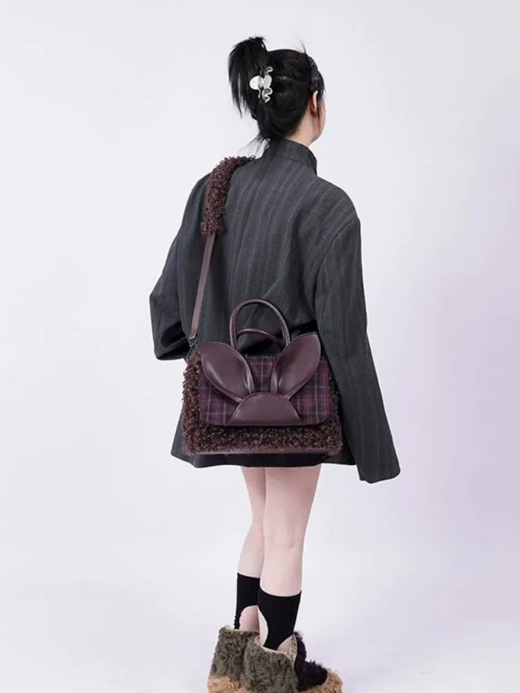 Rabbit large-capacity shoulder Messenger tote bag【s0000003302】